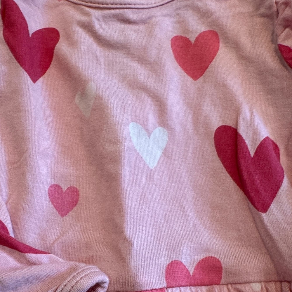 Kyte Baby Pink Heart Twirl Bodysuit Dress - Picture 3 of 3